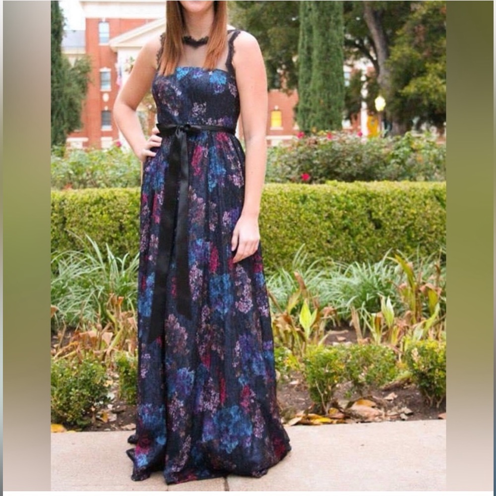 Adrianna Papell sequin mesh maxi dress, size 10 - Picture 10 of 10
